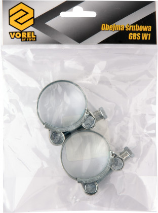 Obejma, opaska śrubowa, zaciskowa ocynkowana GBS W1 38-41mm, 2szt.