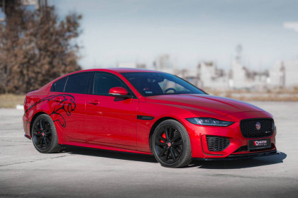 Spojler pod nárazník lipa Jaguar XE R-Dynamic X760 Facelift černý leský plast