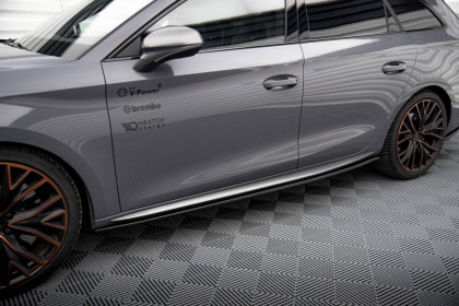 Prahové lišty Cupra Leon Aero Mk1 černý lesklý plast