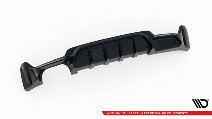Zadní difuzor double duplex BMW 4 Coupe / Gran Coupe M-Pack F32 / F36 (verze s koncovkami na jedné straně) černý lesklý plast