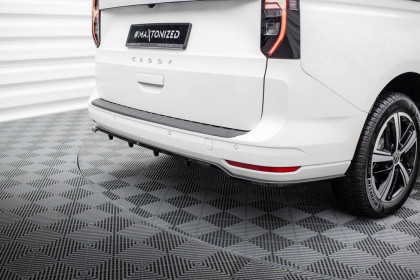 Spoiler zadního nárazniku Volkswagen Caddy Maxi Mk5 černý lesklý plast