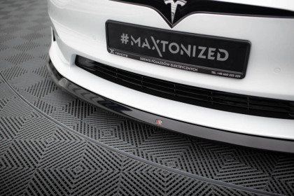 Splittery zadní boční V.2 Tesla Model S Plaid Mk1 Facelift černý lesklý plast