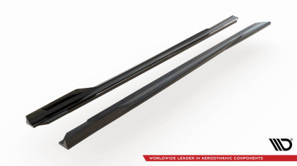 Prahové lišty V.1 BMW 5 M-Pack G60 černý lesklý plast