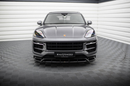 Spojler pod nárazník lipa Porsche Cayenne Mk3 Facelift černý lesklý plast