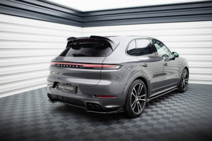 Prodloužení spoileru 3D Porsche Cayenne Mk3 Facelift černý lesklý plast