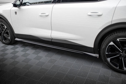 Prahové lišty Peugeot 408 Mk1 černý lesklý plast