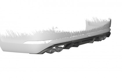 Spoiler pod zadní nárazník, difuzor VW Golf 7 Variant R - Černá struktura