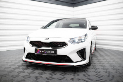 Street pro spojler pod nárazník lipa Kia Ceed GT Mk3 / Proceed Mk1 černo červený