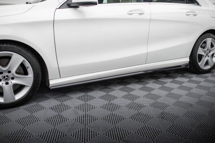 Prahové lišty Mercedes-Benz CLA C117 Facelift černý lesklý plast