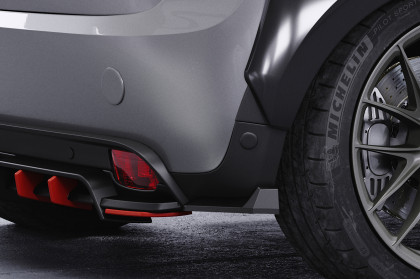 Spoilery pod zadní nárazník - boční splittery - CSR -  Mini F56 Cooper SE 2021- černá struktura