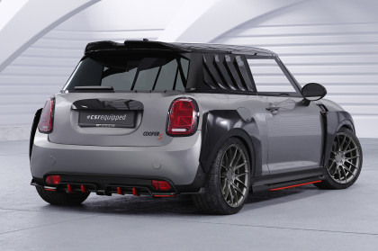 Spoilery pod zadní nárazník - boční splittery - CSR -  Mini F56 Cooper SE 2021- černá struktura