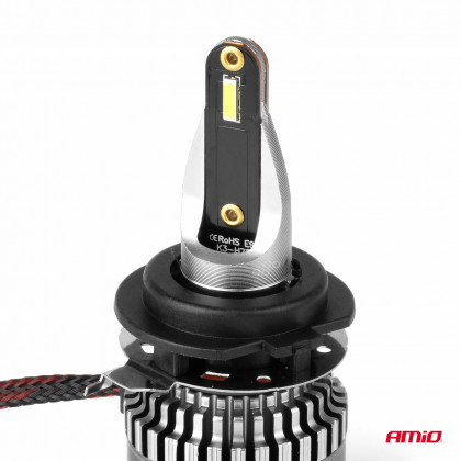 LED žárovky hlavního svícení K3 H7-1 12V 6000K canbus AMIO-03684