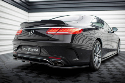 Prodloužení spoileru 3D Mercedes-Benz S Coupe AMG-Line C217 Facelift černý lesklý plast