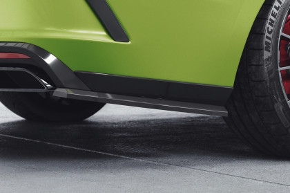 Spoilery pod zadní nárazník - doplněk bočních splitterů - CSR  pro Škoda Octavia 4 RS / RS Plus 2019- černá struktura