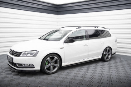 Prahové lišty Volkswagen Passat B7 černý lesklý plast