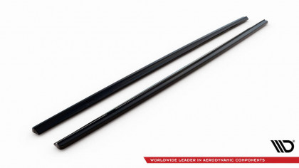 Prahové lišty Volkswagen Passat B7 černý lesklý plast