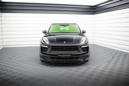 Spojler pod nárazník lipa Porsche Macan GTS Mk1 Facelift 2 černý lesklý plast