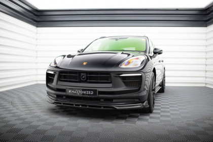 Spojler pod nárazník lipa Porsche Macan GTS Mk1 Facelift 2 černý lesklý plast