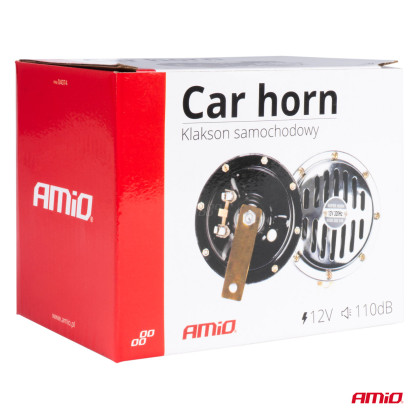 Zvukový signál klaksonu chrom 125 mm 12V AMIO-04074