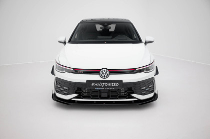 Street pro spojler pod nárazník lipa + flaps Volkswagen Golf GTI / GTE / R-Line Mk8 Facelift černo červený