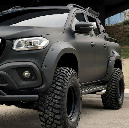 Plastové lemy blatníků pro MERCEDES X Class W470 2017+ s TÜV