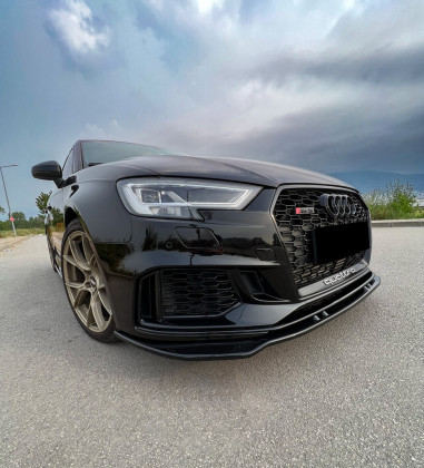 Spoiler pod přední nárazník pro AUDI RS3 8V Facelift Sportback 2017-2019 Version 3 s TÜV