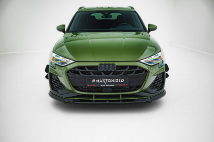 Spojler pod nárazník lipa V.1 Audi S3 / A3 S-line 8Y Facelift černý lesklý plast