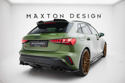 Splittery zadní boční V.1 Audi S3 Sportback Facelift černý lesklý plast
