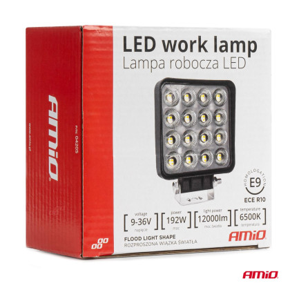 LED pracovní světlo AWL64 192W 6500K 12000lm 9-36V AMIO-04205