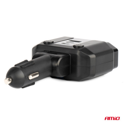 Dvojitá prodlužovací zásuvka PD30W PD20W QC3.0 12/24V max 200W AMIO-04174