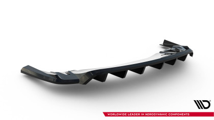 Spoiler zadního nárazniku Porsche Taycan Turbo S Mk1  černý lesklý plast