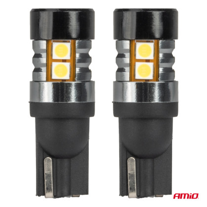 LED žárovky CANBUS T10 W5W 9 SMD 3030 White 12V 24V AMiO-04241