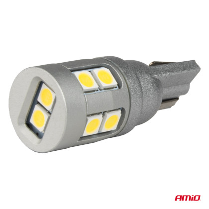 LED žárovky CANBUS T10 W5W 12 SMD 3030 White 12V 24V AMIO-04243