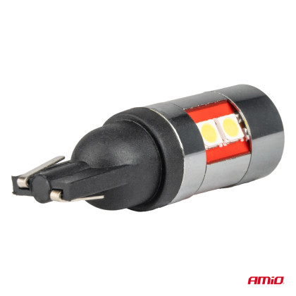 LED žárovky CANBUS T10 W5W 9 SMD 3030 White 12V 24V 36V 48V AMIO-04244