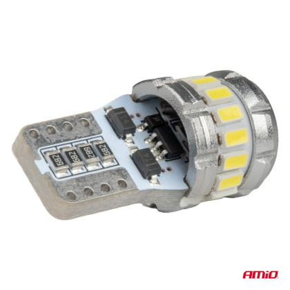 LED žárovky CANBUS T10 W5W 16SMD 2SMD 3014 3030 White 12V 24V AMIO-04260