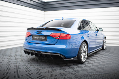 Zadní difuzor Audi A4 S-Line Sedan B8 černý lesklý plast - double