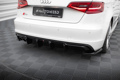 Zadní difuzor Audi A3 S-Line Sportback 8V černý lesklý plast - double