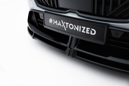 Spojler pod nárazník lipa V.3 BMW M135i / 1 M-Pack F70 černý lesklý plast