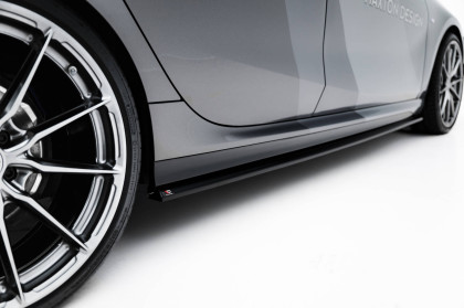 Prahové lišty V.1 BMW M135i / 1 M-Pack F70 černý lesklý plast