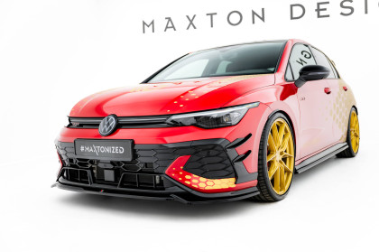 Spojler pod nárazník lipa V.4 Volkswagen Golf GTI Clubsport Mk8 Facelift černý lesklý plast