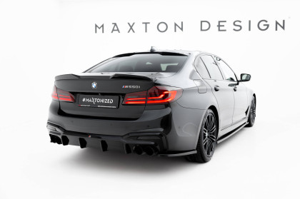 Prodloužení spoileru 3D BMW M550i / 5 M-Pack Sedan G30 černý lesklý plast