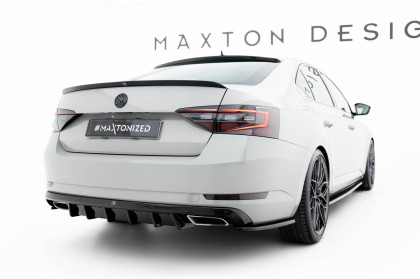 Zadní difuzor V.2 Škoda Superb Liftback / Combi Mk3 černý lesklý plast