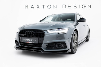 Spojler pod nárazník lipa V.3 Audi A6 / A6 C7 S-line/ S6 C7 Facelift černý lesklý plast