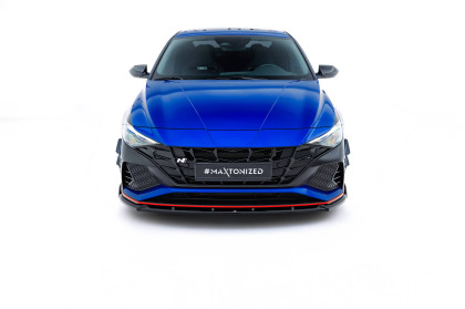 Spojler pod nárazník lipa V.2 Hyundai Elantra N Mk7 černý lesklý plast