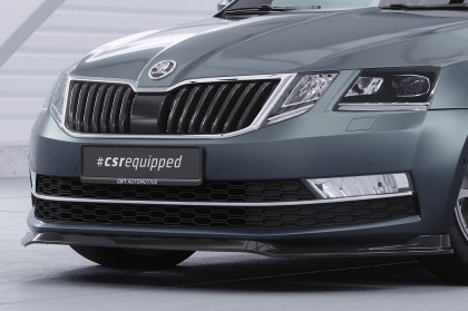 Spoiler pod přední nárazník CSR CUP pro Škoda Octavia 3 (Typ 5E) - carbon look lesklý
