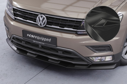 Spoiler pod přední nárazník CSR CUP pro VW Tiguan 2 (Typ AD) - carbon look lesklý