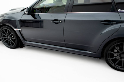 Prahové lišty Street pro Subaru Impreza WRX STI Mk3 Facelift černo červené