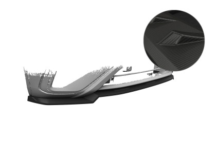 Spoiler pod přední nárazník CSR CUP pro VW Tiguan 2 (Typ AD) Allspace 2021- carbon look matný