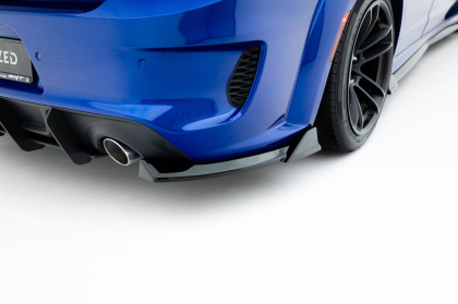 Splittery zadní boční Dodge Charger RT Scat Pack Widebody Mk3 Facelift černý lesklý plast