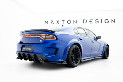 Splittery zadní boční Dodge Charger RT Scat Pack Widebody Mk3 Facelift černý lesklý plast